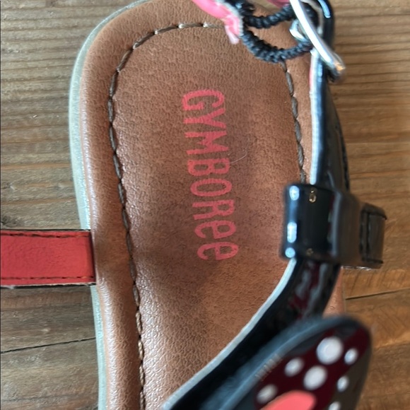 Gymboree Pink and Black Butterfly Flip Flops - Picture 2 of 4